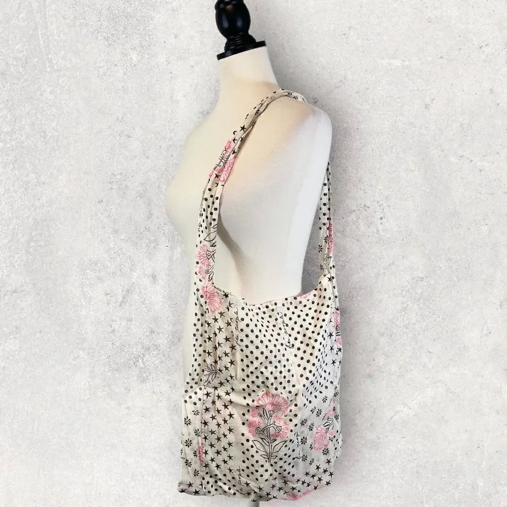 Free People Linen Reusable Sack Farmer’s Market Shoulder Tote Bag